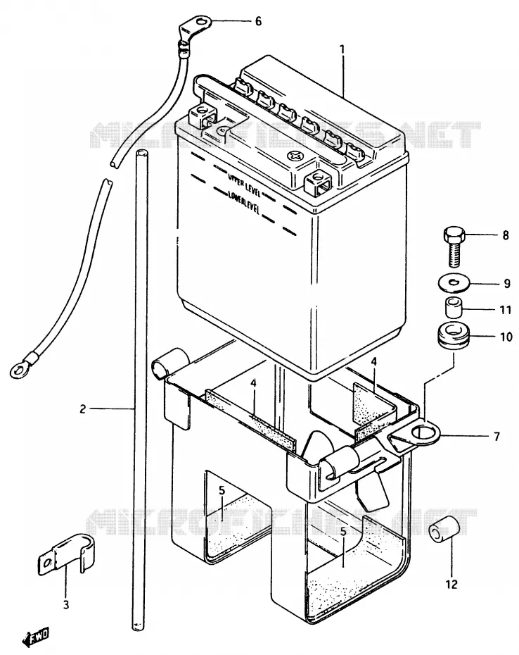 BATTERY Suzuki MOTO 750 GSX-E 1984  GSX750EFE(D/E)
