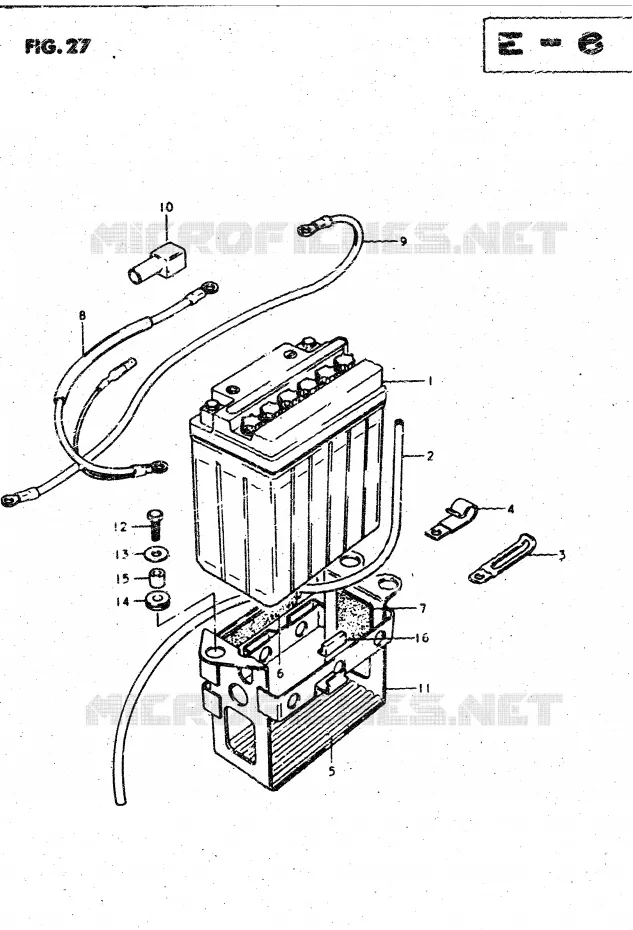 BATTERY Suzuki MOTO 750 GSX-S 1982  GSX750SZ(E1)