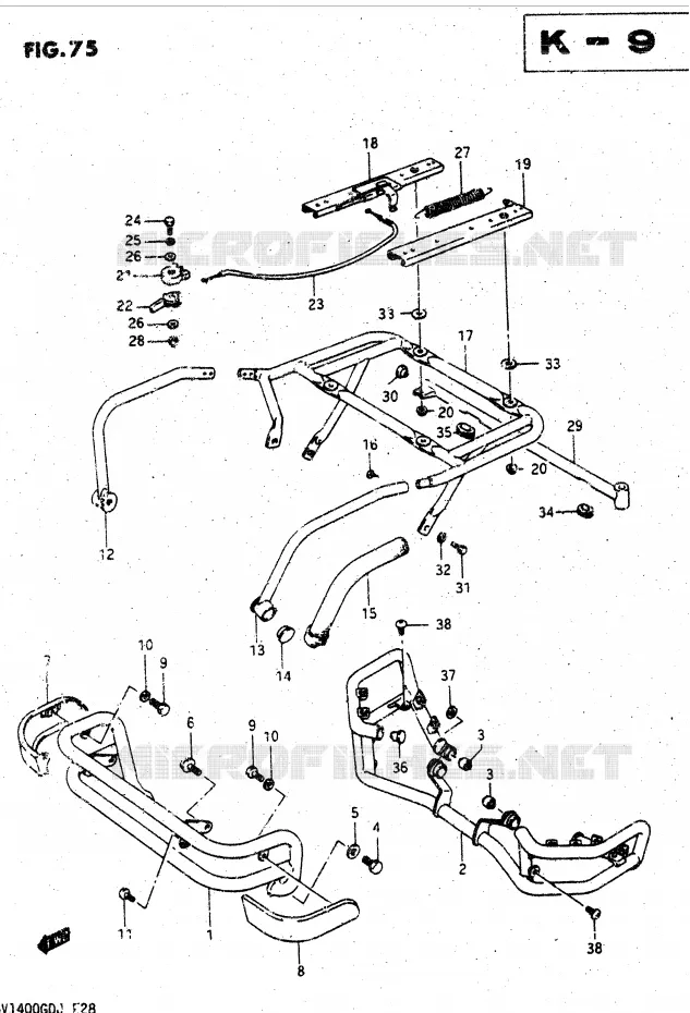 BUMPER (NO.2) Suzuki MOTO 1400 CAVALCADE 1986  GV1400GDG(DG-DJ/CJ)