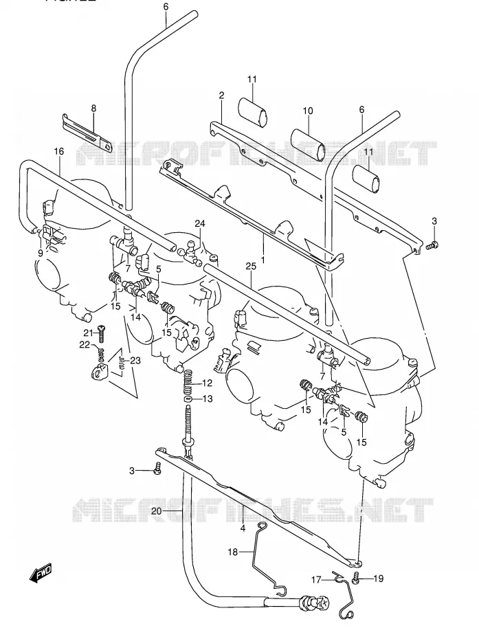 CARBURETOR FITTINGS (SEE NOTE) Suzuki MOTO 600 GSX-F 1996  GSX600FU2T(E2)