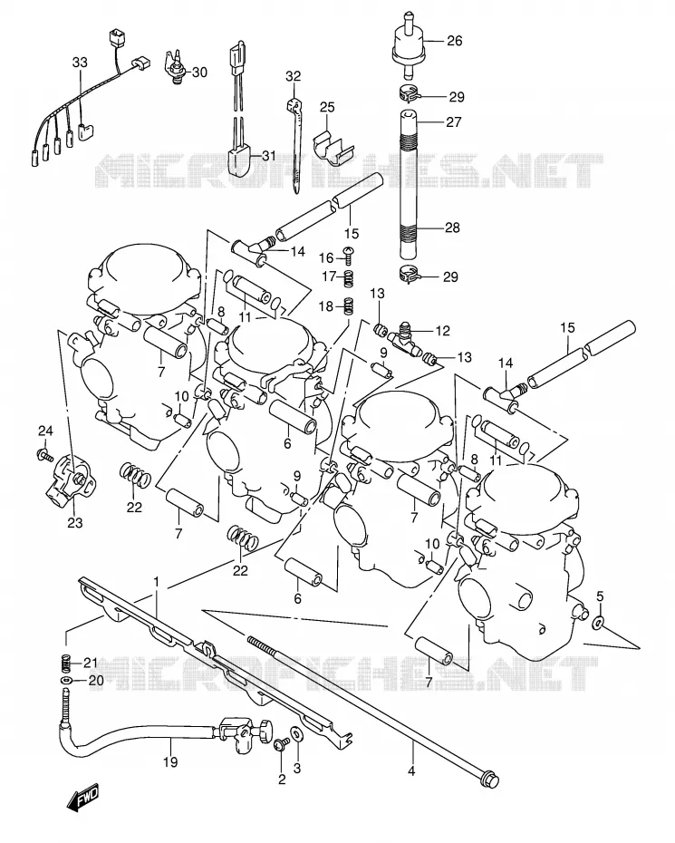 CARBURETOR FITTINGS Suzuki MOTO 600 GSX-F 1998  GSX600FW(E2)
