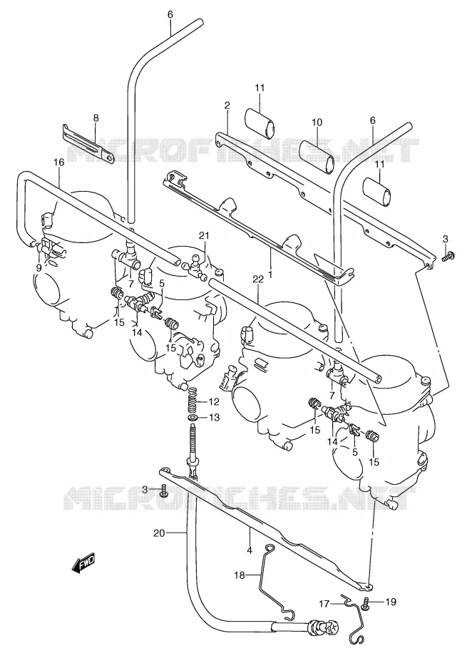 CARBURETOR FITTINGS Suzuki MOTO 750 GSX-F 1995  GSX750FS(E2)