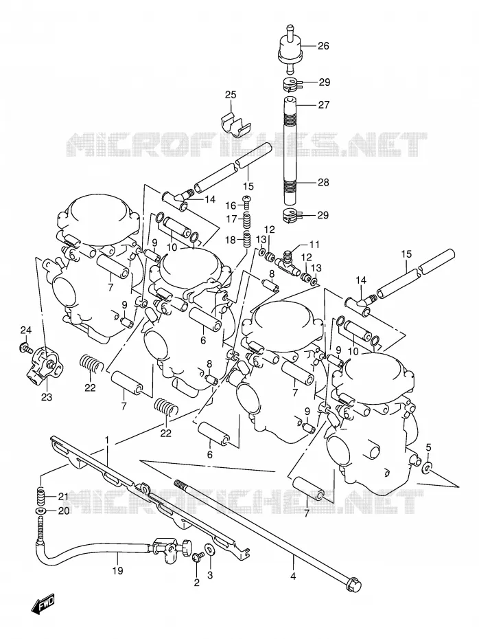 CARBURETOR FITTINGS Suzuki MOTO 750 GSX-F 2002  GSX750FK2(E2)