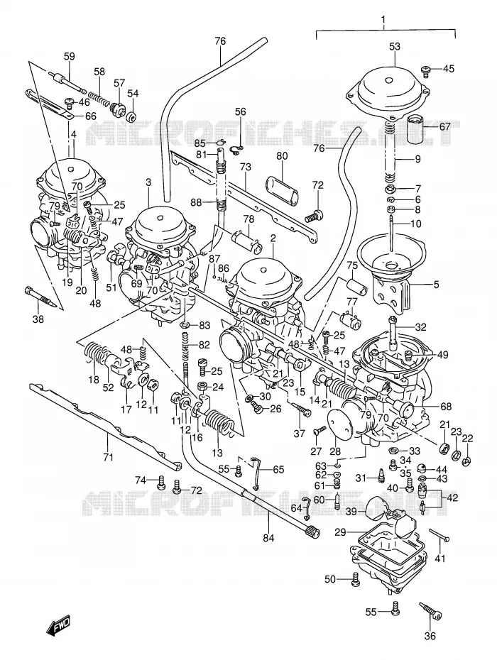 CARBURETOR (MODEL J) Suzuki MOTO 600 GSX-F 1995  GSX600FS(E2)