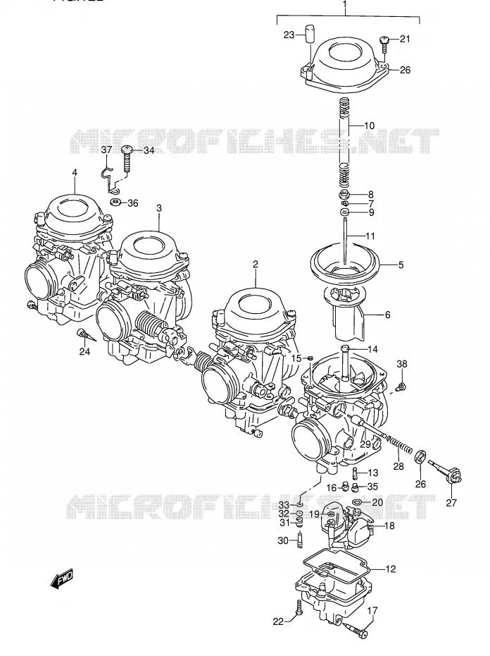 CARBURETOR (MODEL T) Suzuki MOTO 600 GSX-F 1992  GSX600FUN(E2)