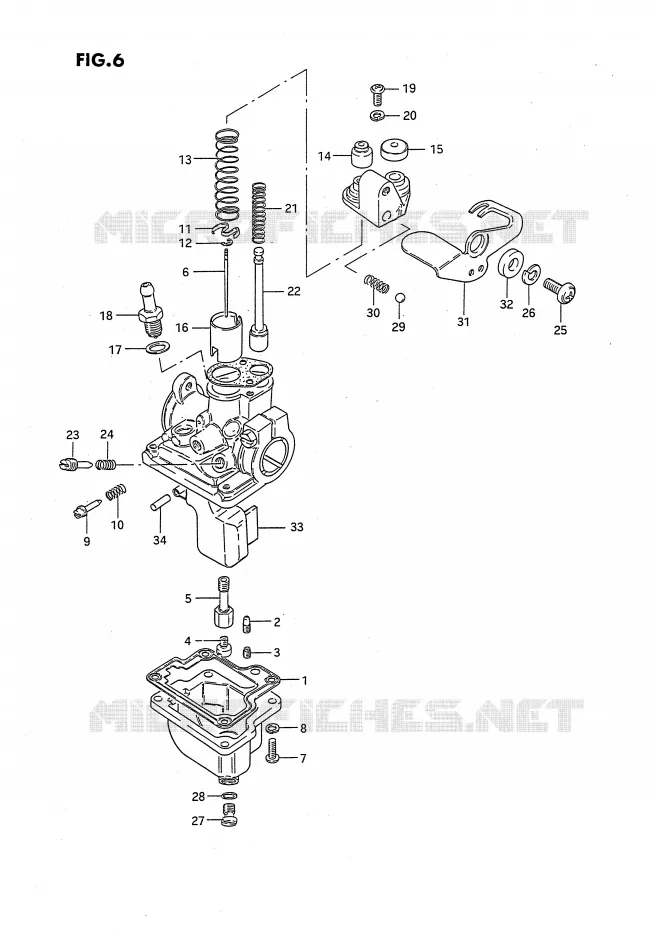 CARBURETOR Suzuki MOTO 50 JR 1994  JR50R(P3)