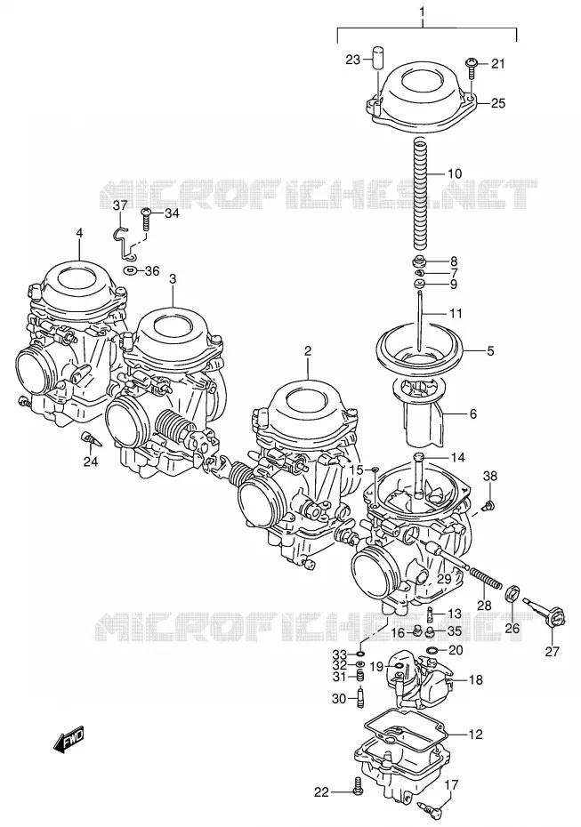 CARBURETOR Suzuki MOTO 600 GSX-F 1997  GSX600FV(E2)