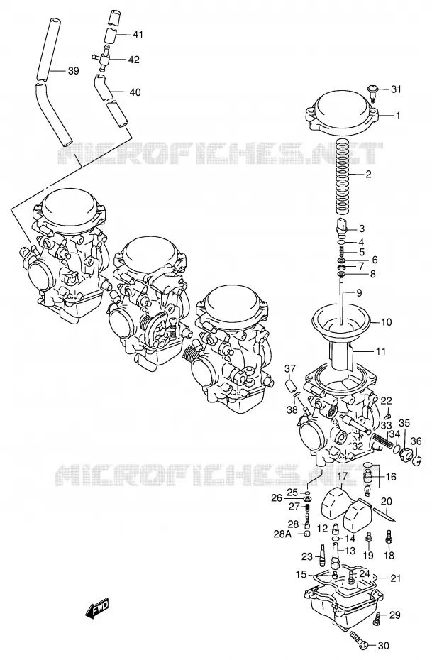 CARBURETOR Suzuki MOTO 600 GSX-F 2003  GSX600FK3(E2)