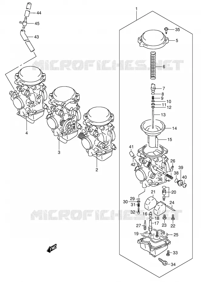 CARBURETOR Suzuki MOTO 600 GSX-F 2005  GSX600FK5(E2)