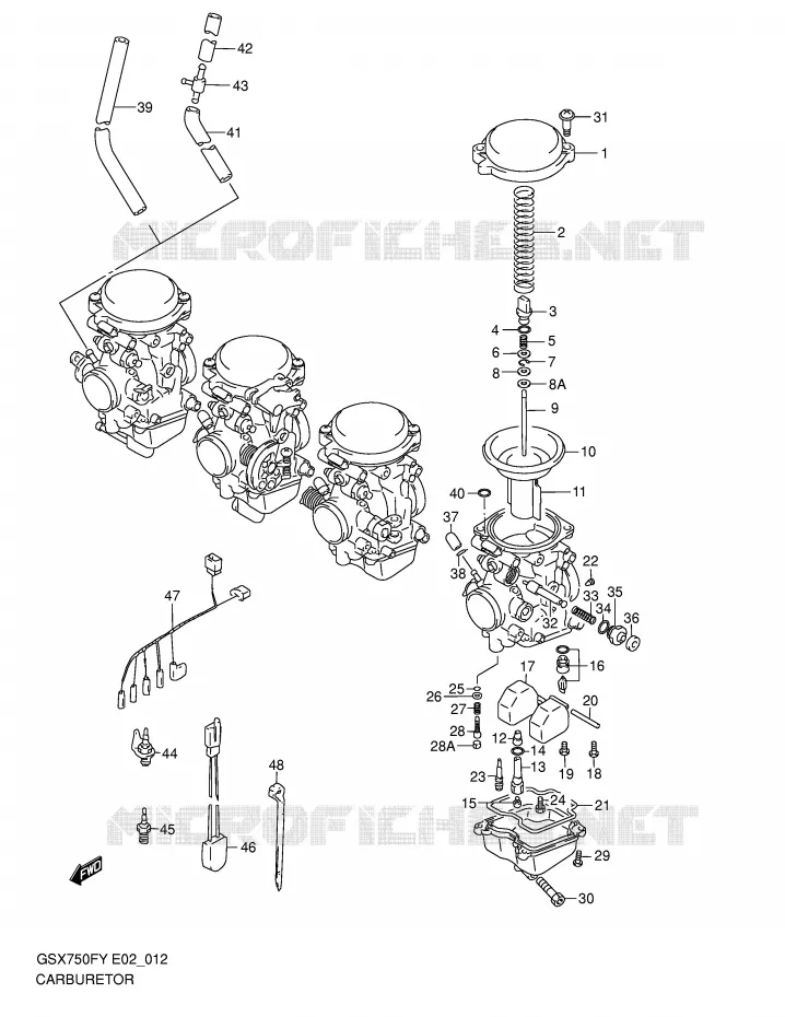 CARBURETOR Suzuki MOTO 750 GSX-F 2000  GSX750FY(E2)