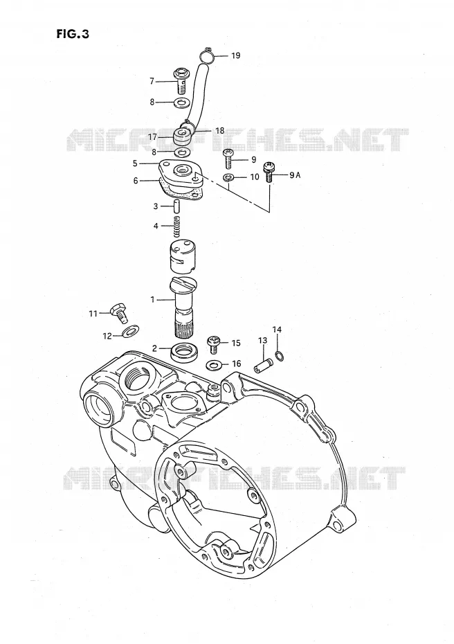 CLUTCH COVER - OIL PUMP Suzuki MOTO 50 JR 1995  JR50S(P3)