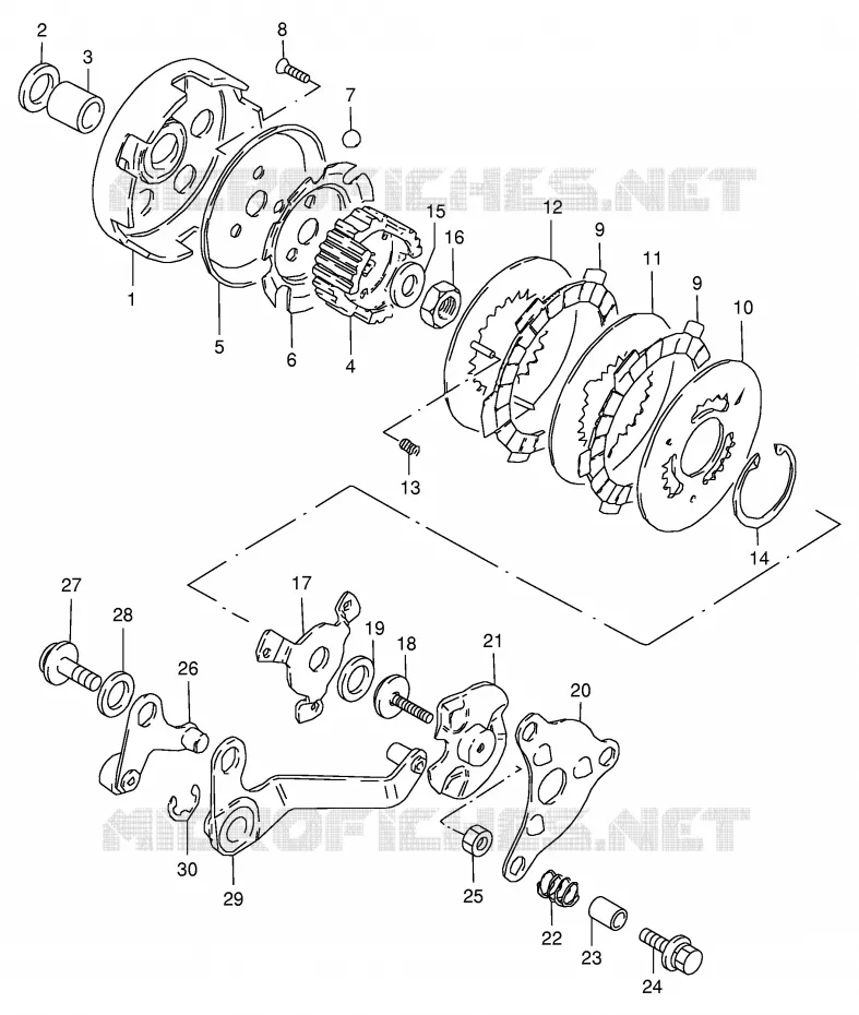 CLUTCH Suzuki MOTO 50 JR 1999  JR50X(P3/P28)