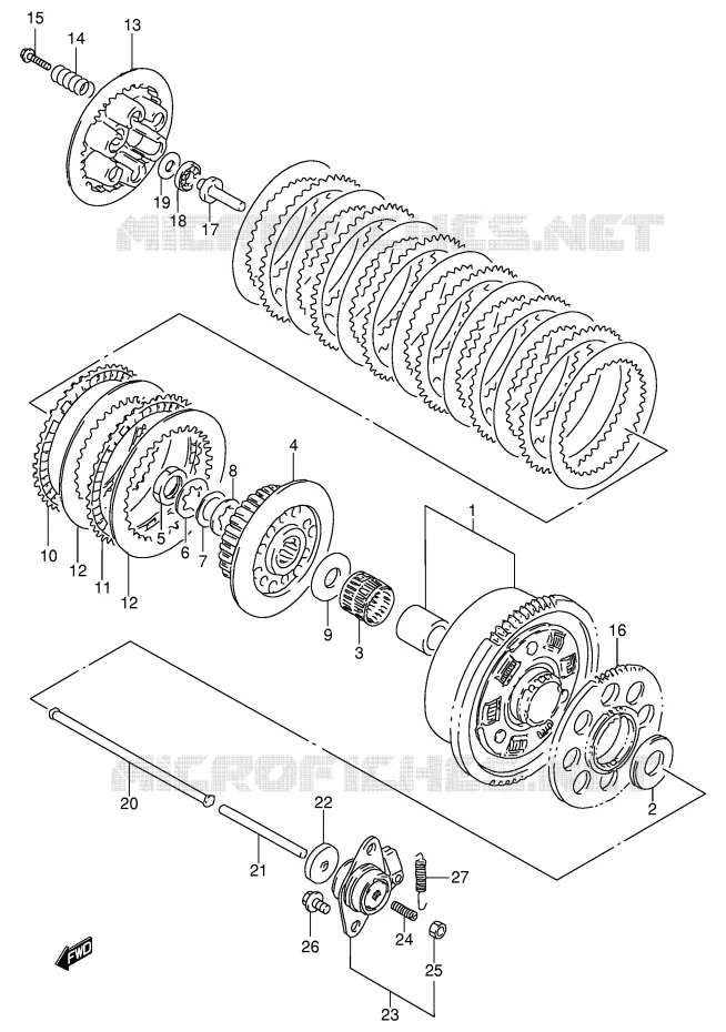 CLUTCH Suzuki MOTO 600 GSX-F 1997  GSX600FV(E2)