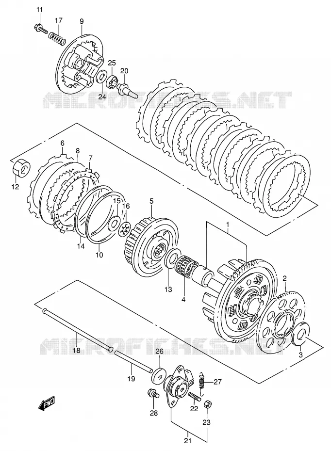 CLUTCH Suzuki MOTO 750 GSX 2000  GSX750Y(E4)