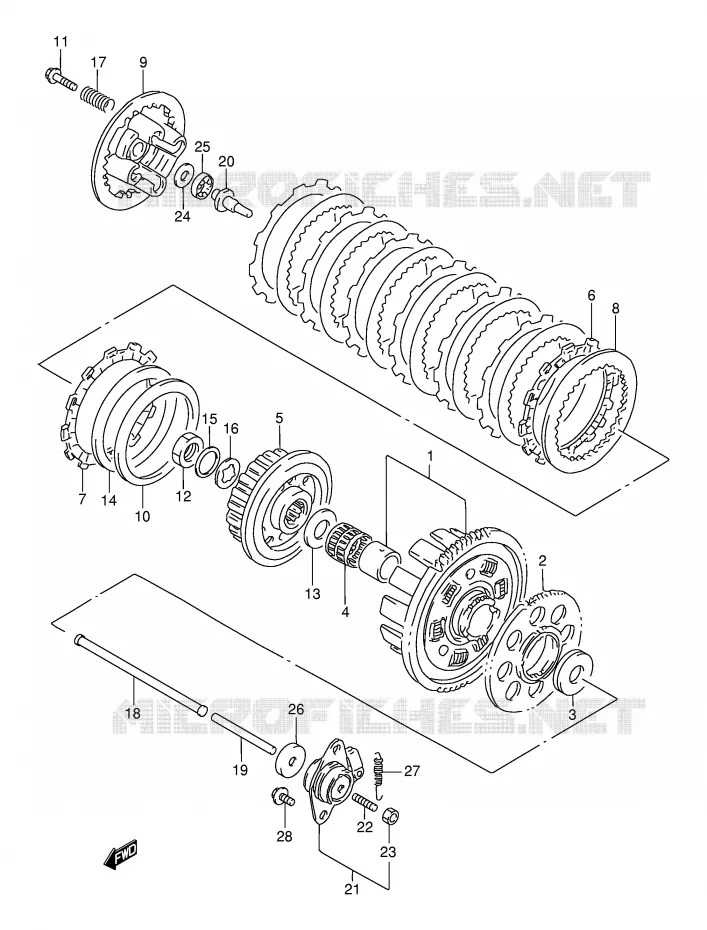 CLUTCH Suzuki MOTO 750 GSX-F 2002  GSX750FK2(E2)