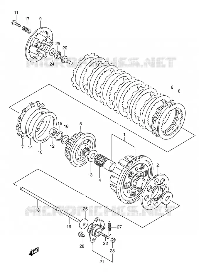 CLUTCH Suzuki MOTO 750 GSX-F 2006  GSX750FK6(E2)