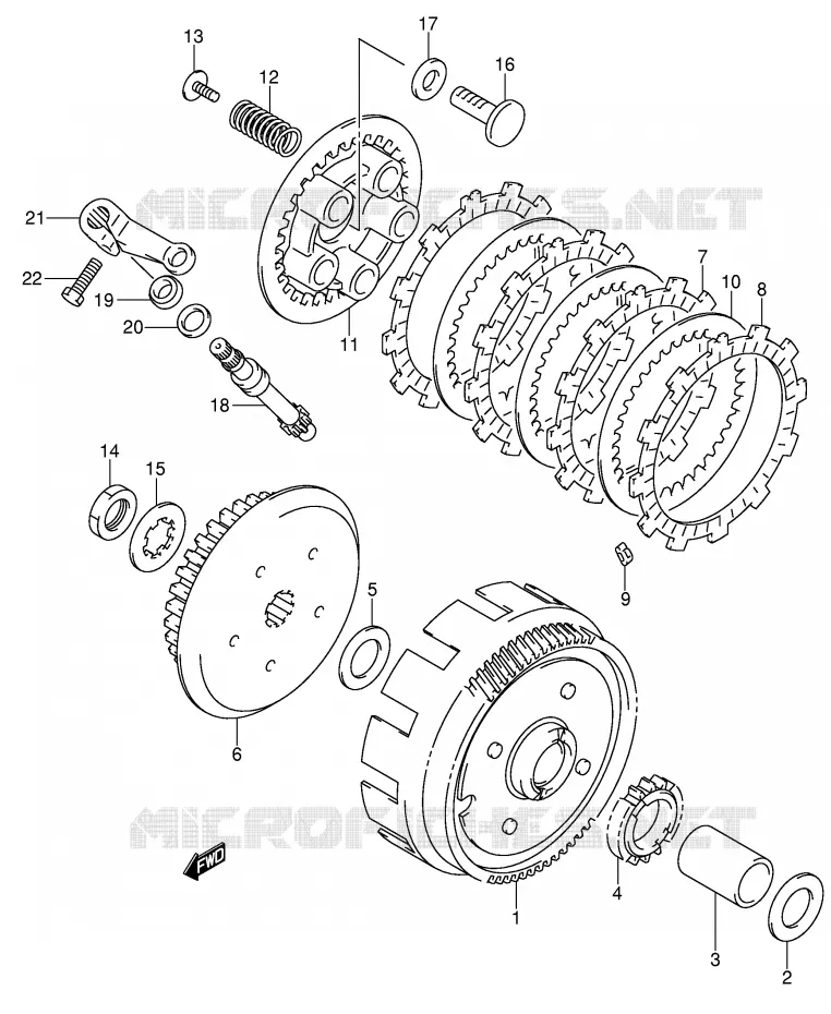 CLUTCH Suzuki MOTO 80 JR 2004  JR80K4(P3/P28)