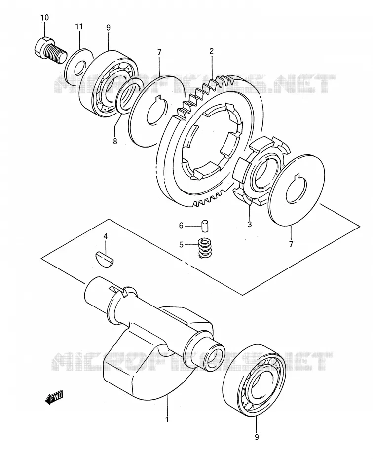 CRANK BALANCER Suzuki MOTO 650 BOULEVARD 1993  LS650P(E28)