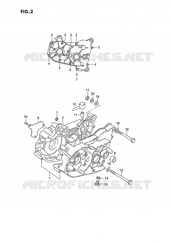 CRANKCASE Suzuki MOTO 50 JR 1994  JR50R(P28)