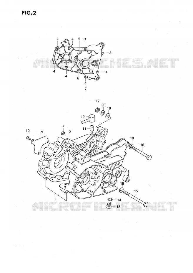 CRANKCASE Suzuki MOTO 50 JR 1994  JR50R(P3)