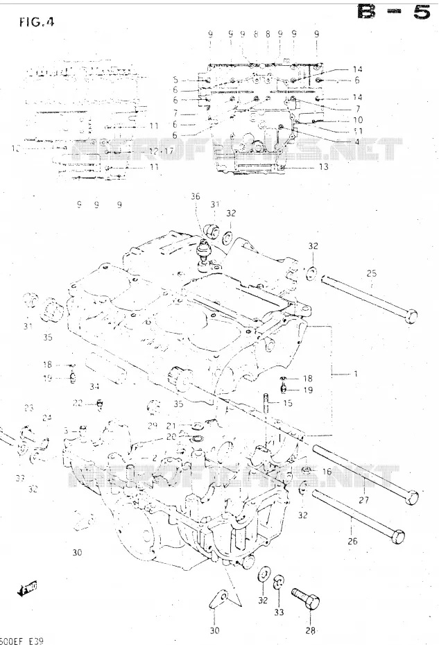 CRANKCASE Suzuki MOTO 500 GSX-E 1985  GSX500ESF(E39)