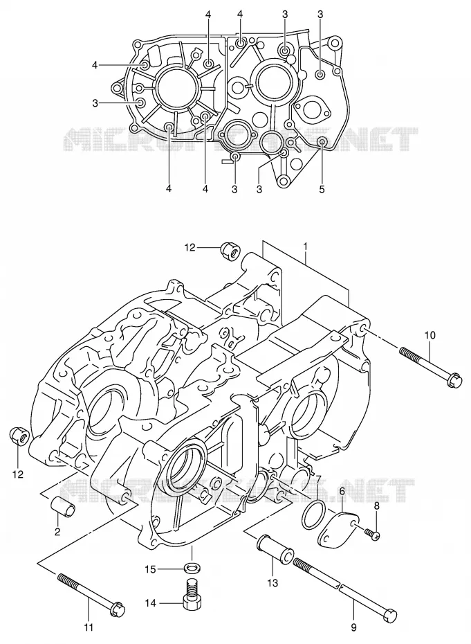 CRANKCASE Suzuki MOTO 80 JR 2003  JR80K3(P3/P28)