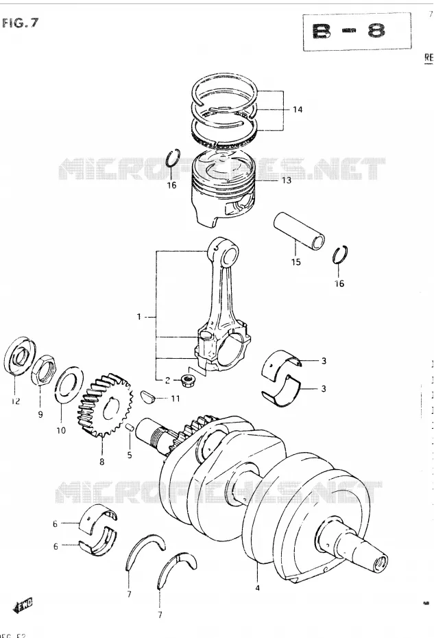 CRANKSHAFT Suzuki MOTO 400 GSX 1984  GSX400EE(E2)