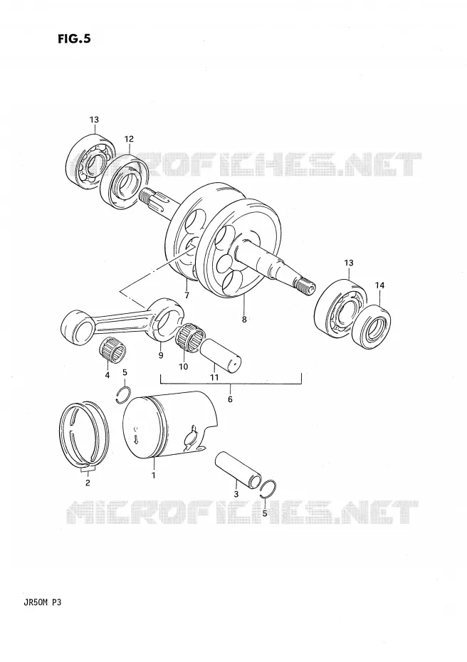 CRANKSHAFT Suzuki MOTO 50 JR 1990  JR50L(P3)