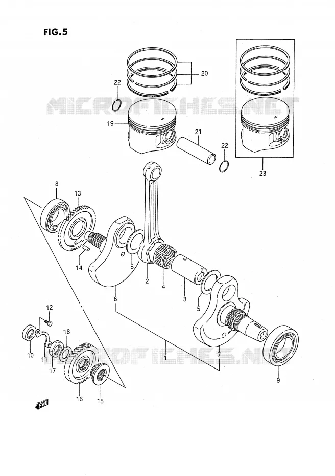 CRANKSHAFT Suzuki MOTO 650 SAVAGE 1994  LS650PR(E2)