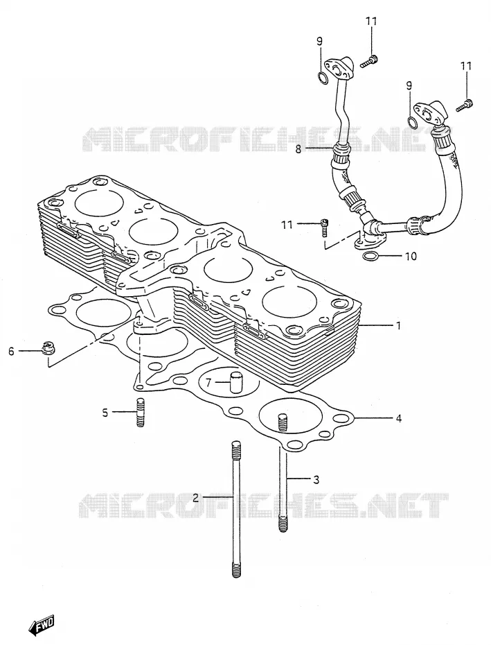 CYLINDER Suzuki MOTO 600 GSX-F 1990  GSX600FU2L(E28)