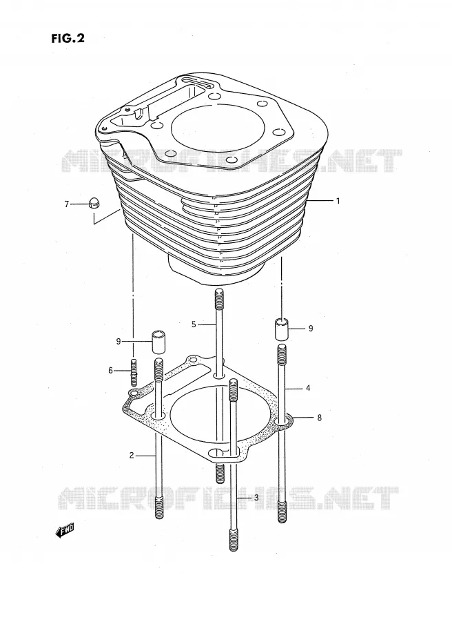 CYLINDER Suzuki MOTO 650 SAVAGE 1994  LS650PR(E2)