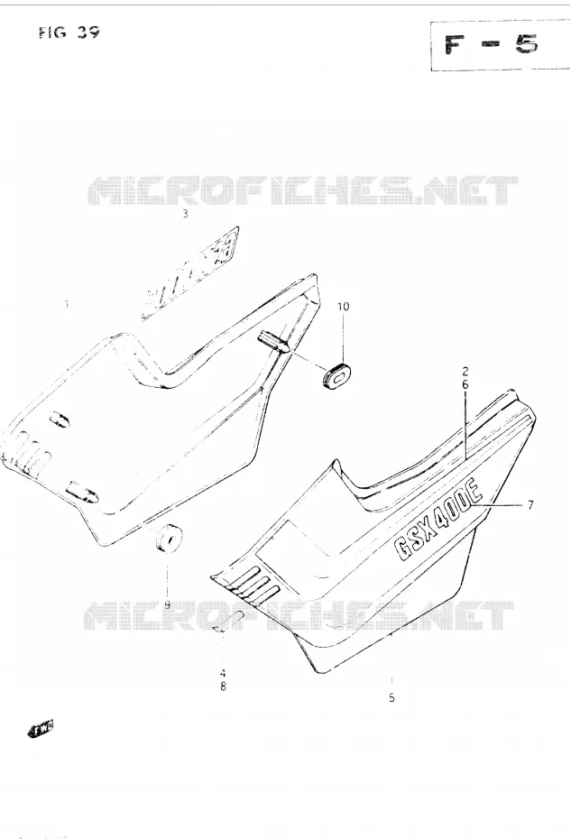 FAIRING (GSX400EE) Suzuki MOTO 400 GSX 1984  GSX400EE(E2)