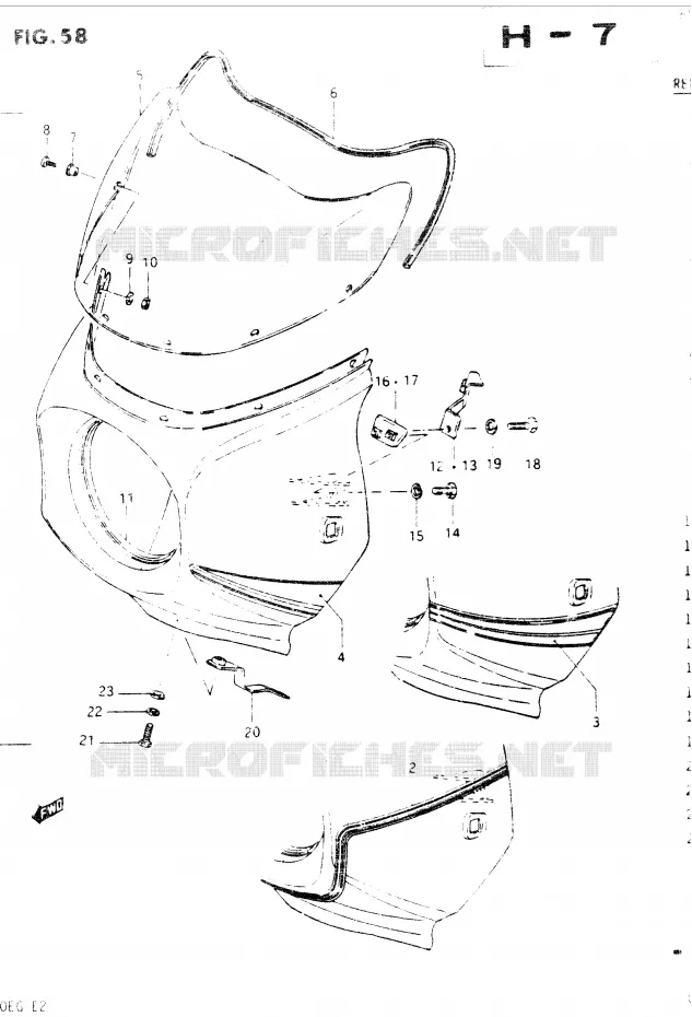 FAIRING (GSX400SE/SF/SG) Suzuki MOTO 400 GSX 1984  GSX400EE(E2)