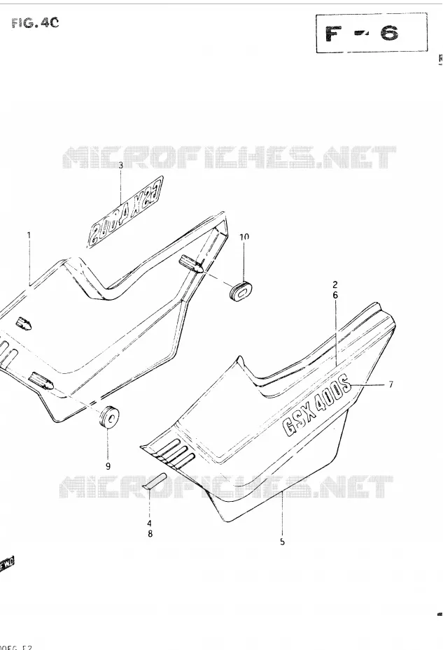 FAIRING (GSX400SE) Suzuki MOTO 400 GSX 1984  GSX400EE(E2)