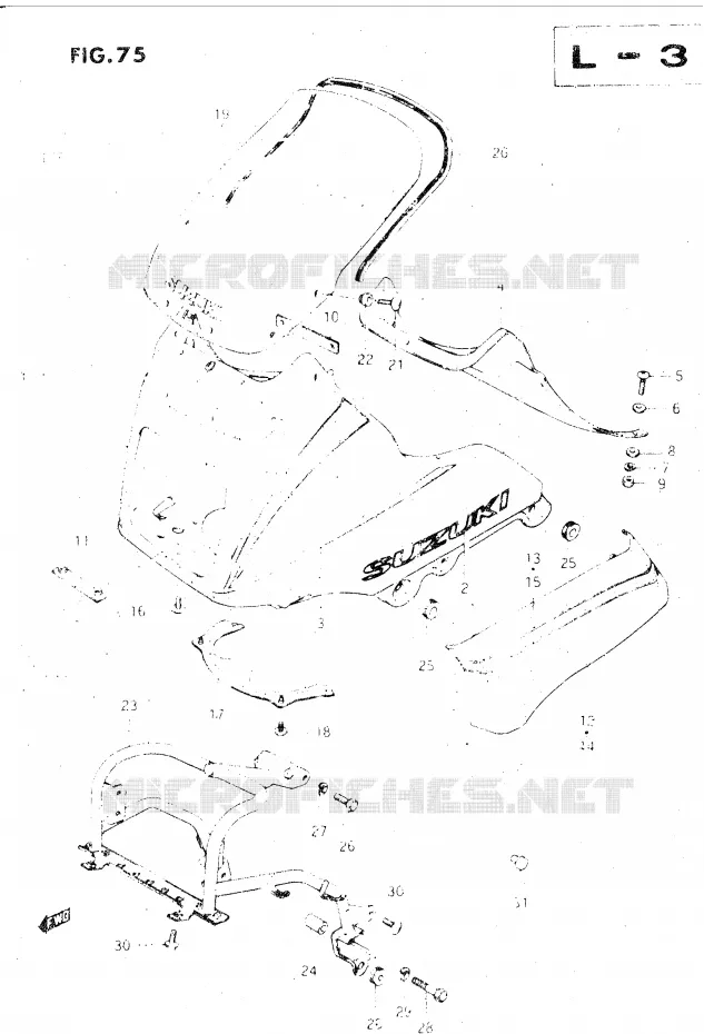 FAIRING (GSX500ESE) Suzuki MOTO 500 GSX-E 1984  GSX500EE(E39)