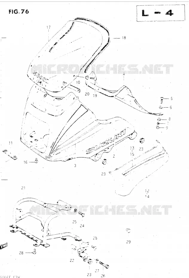 FAIRING (GSX500ESF) Suzuki MOTO 500 GSX-E 1984  GSX500EE(E39)