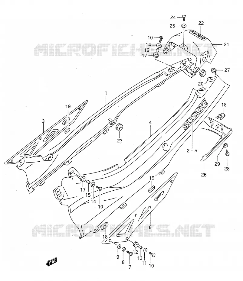 FAIRING (MODEL M) Suzuki MOTO 750 GSX-F 1993  GSX750FP(E28)
