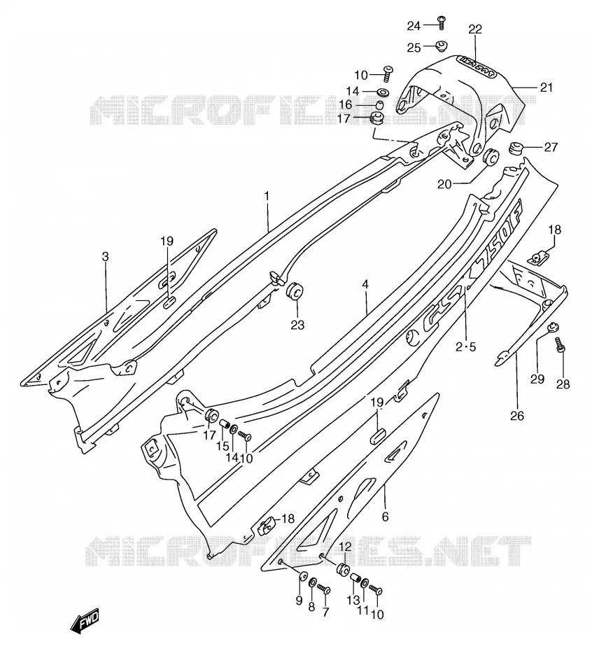 FAIRING (MODEL M) Suzuki MOTO 750 GSX-F 1995  GSX750FS(E2)