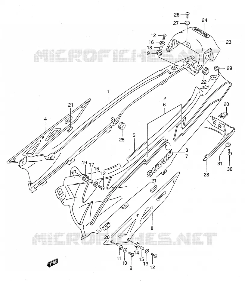 FAIRING (MODEL N) Suzuki MOTO 750 GSX-F 1995  GSX750FS(E28)