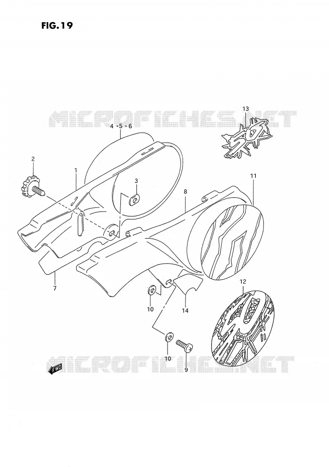 FAIRING Suzuki MOTO 50 JR 1993  JR50P(P28)