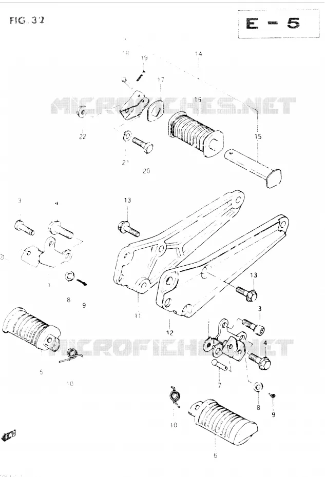 FOOTREST Suzuki MOTO 400 GSX 1985  GSX400EF(E2)