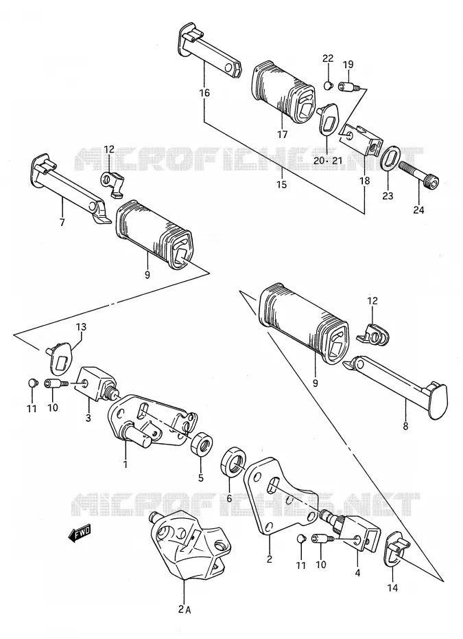 FOOTREST Suzuki MOTO 650 BOULEVARD 1989  LS650FK(E28)