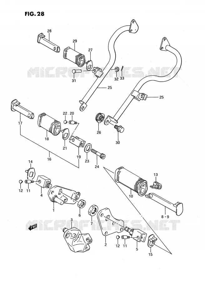 FOOTREST Suzuki MOTO 650 SAVAGE 1986  LS650FG(E2)