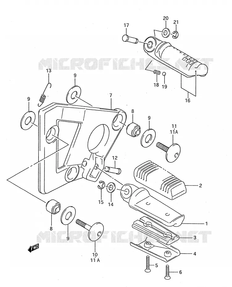 FOOTREST Suzuki MOTO 750 GSX-F 1991  GSX750FM(E28)