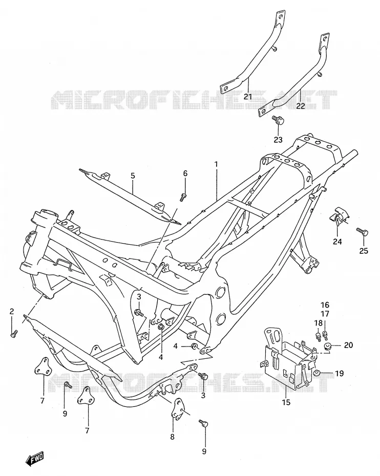 FRAME (MODEL J/K/L/M/N/P) Suzuki MOTO 600 GSX-F 1995  GSX600FS(E28)