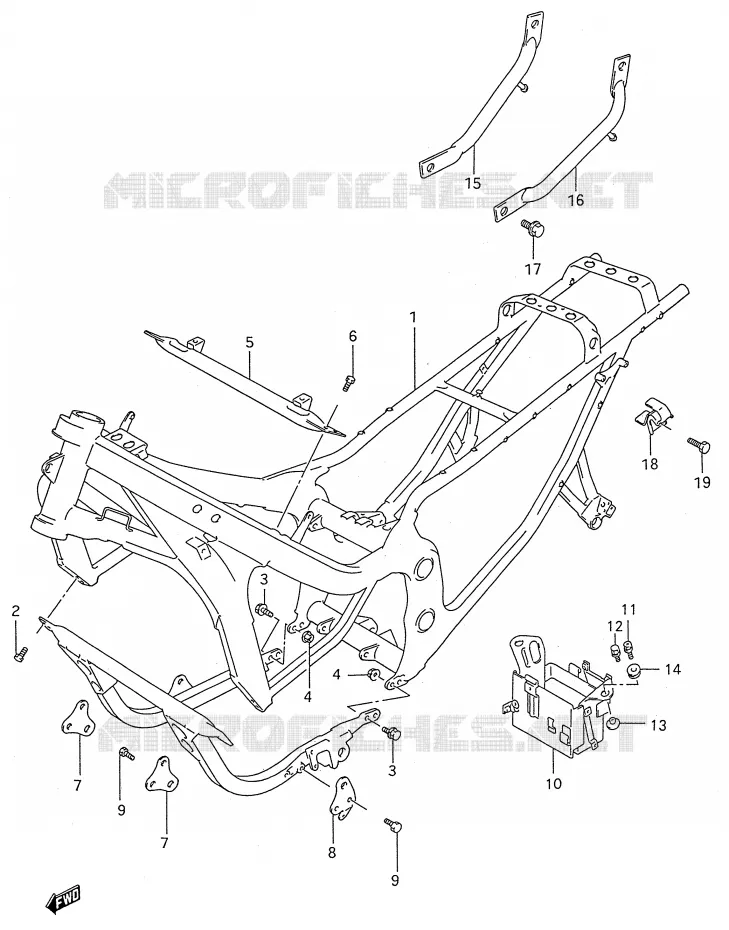 FRAME (MODEL R/S/T) Suzuki MOTO 600 GSX-F 1988  GSX600FUJ(E28)