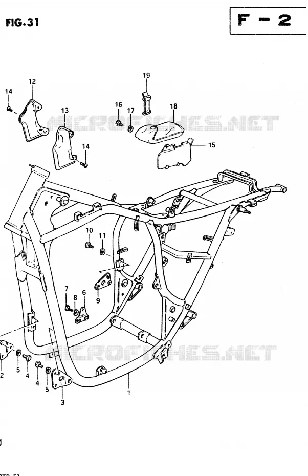 FRAME Suzuki MOTO 400 GSX 1983  GSX400TD