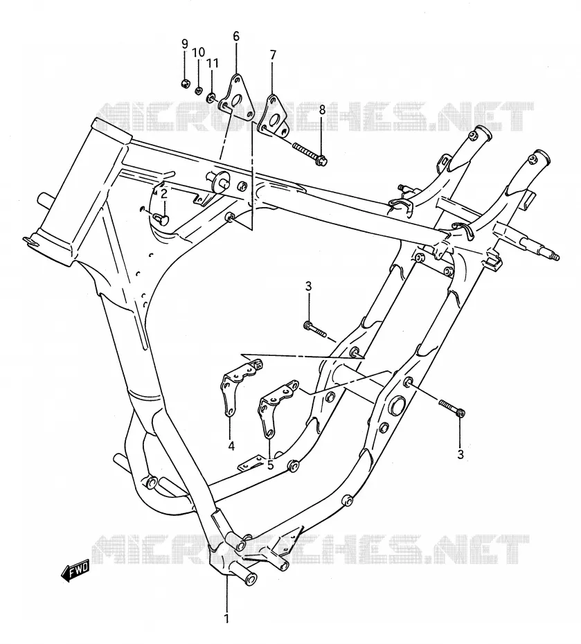 FRAME Suzuki MOTO 650 BOULEVARD 1986  LS650FG(E28)