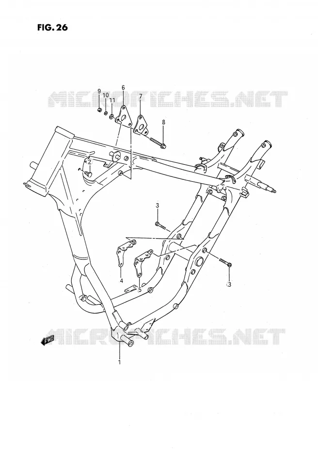 FRAME Suzuki MOTO 650 SAVAGE 1988  LS650FJ(E2)