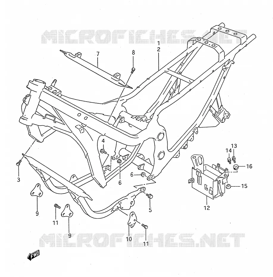 FRAME Suzuki MOTO 750 GSX-F 1995  GSX750FS(E28)